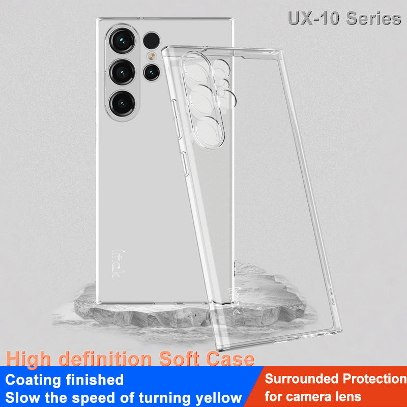 IMAK UX-10-serien til Samsung Galaxy S23 Ultra Mobiltelefoncover Blødt TPU-cover HD Clear Mobiltelefoncover IMAK UX-10-serien til Samsung Galaxy S23 Ultra Mobiltelefoncover Blødt TPU-cover HD Clear Mobiltelefoncover